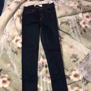 Abercrombie and fitch dark blue skinny jeans high waisted